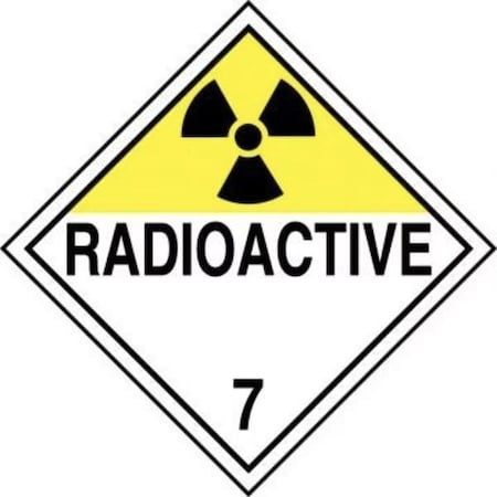 Accuform DOT PLACARD HAZARD CLASS 7  MPL701VP100 MPL701VP100